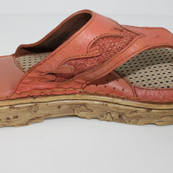 Double H Boots Womens Size 8 Slide Sandals Rose Western Style Leather DH585 - Picture 11 of 16